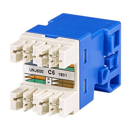Commscope UNIPRISE MODULAR RJ45 JACKCAT 6, UTP 8 POSITION, BLUEMID No 760237778 UNJ600-BL